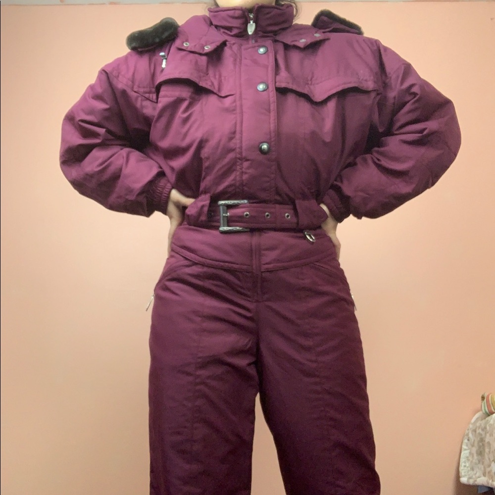 Fila Snowsuit Ski Suit Hooded Full Length Jacket